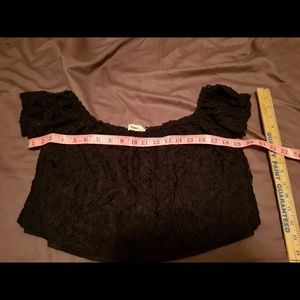 lace black crop top LA Hearts